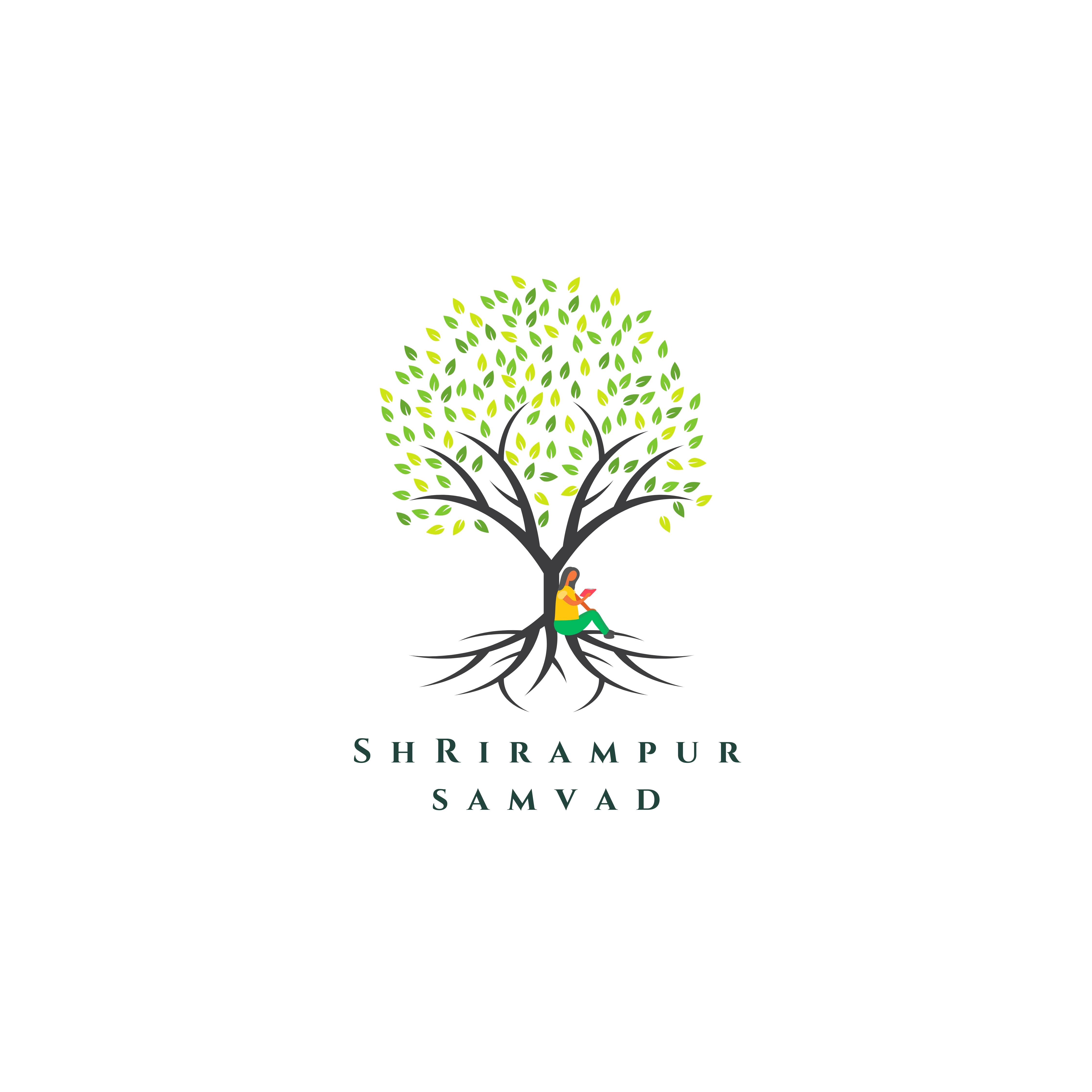 Shrirampur Samvad Foundation logo - a tree with interconnected branches symbolizing growth and community
