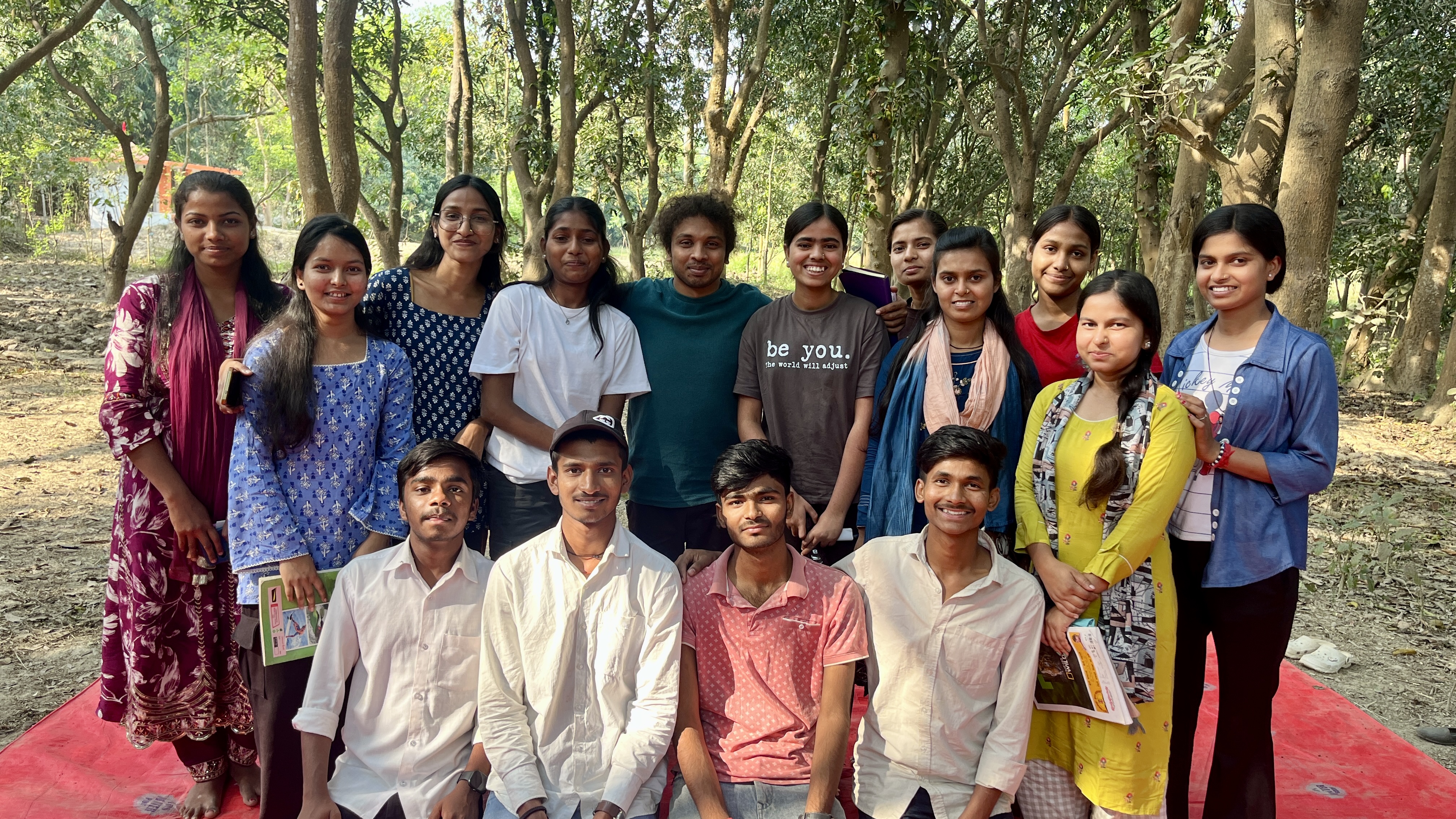 Girls sharing stories and experiences in a safe space during the residency